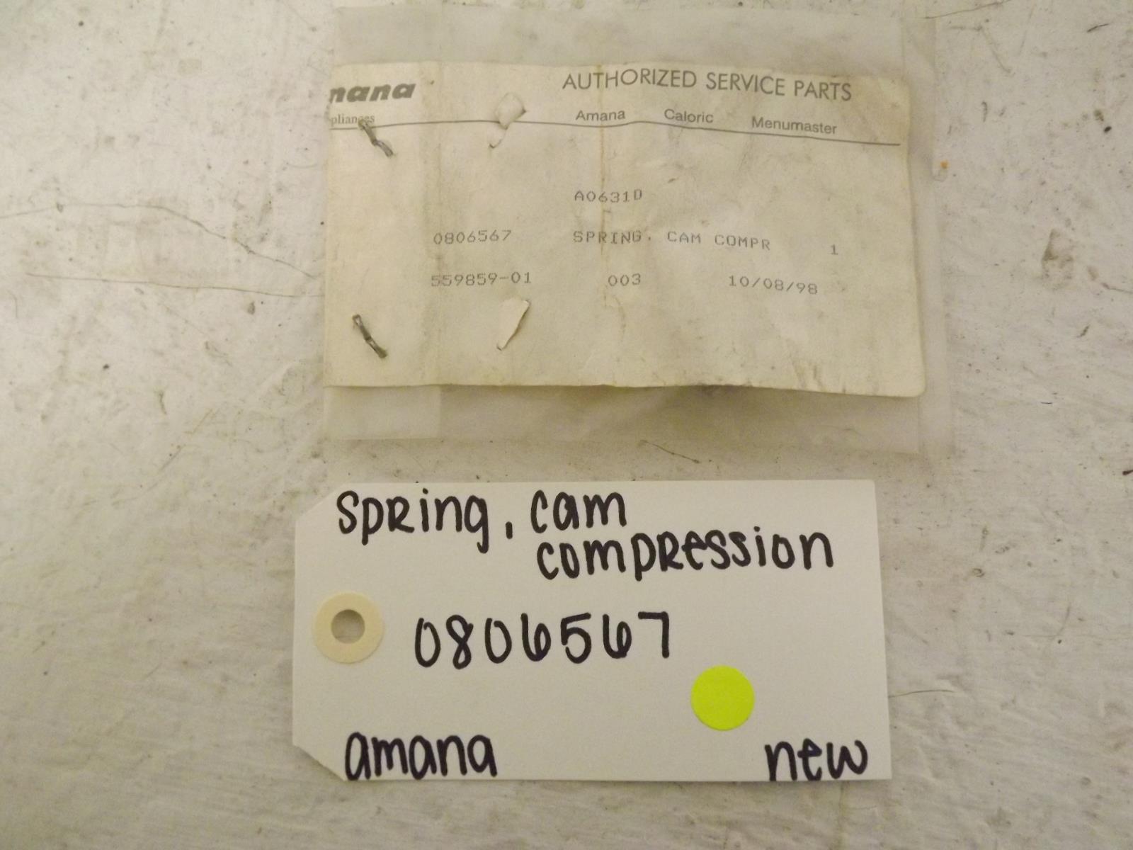 Amana Dishwasher 0806567 Spring, Cam Compression New Amana Dishwasher 0806567 Spring, Cam Compression New